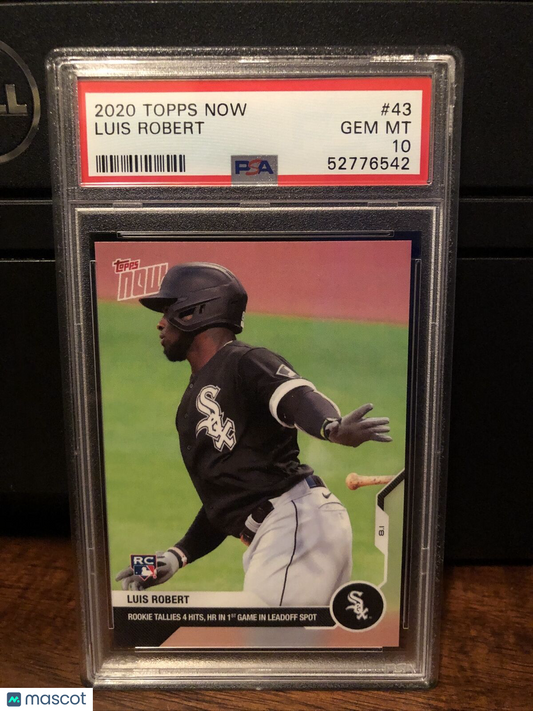 2020 Topps Now Luis Robert Rookie Baseball Card #43 PSA 10 Gem Mint