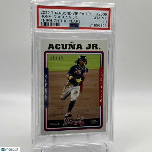 2022 Topps Transcendent VIP Party Ronald Acuna Jr. Card #2005 PSA 10 35/95