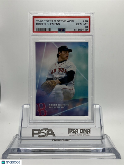 2020 Topps X Steve Aoki Roger Clemens Baseball Card #16 PSA 10