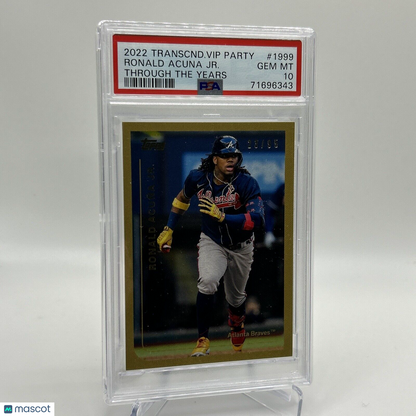 2022 Topps Transcendent VIP Party Ronald Acuna Jr. Card #1999 PSA 10 23/95