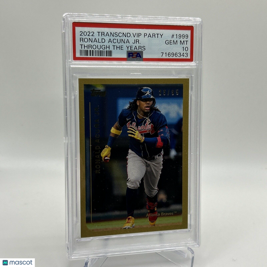 2022 Topps Transcendent VIP Party Ronald Acuna Jr. Card #1999 PSA 10 23/95