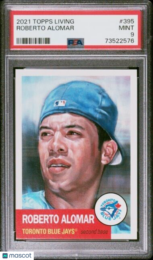 2021 Topps Living Set Roberto Alomar Baseball Card #395 PSA 9 Mint