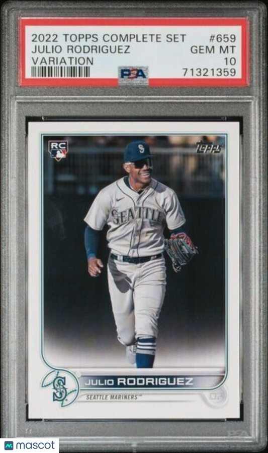 2022 Topps Complete Set Variation Julio Rodriguez Rookie Card #659 PSA 10