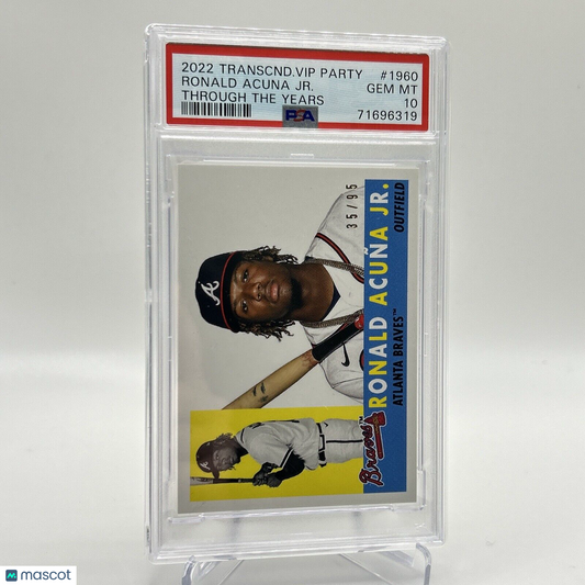 2022 Topps Transcendent VIP Party Ronald Acuna Jr. Card #1960 PSA 10 35/95