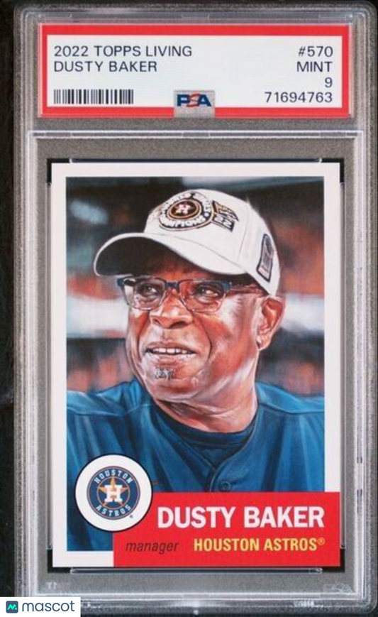 2022 Topps Living Set Dusty Baker Baseball Card #570 PSA 9 Mint