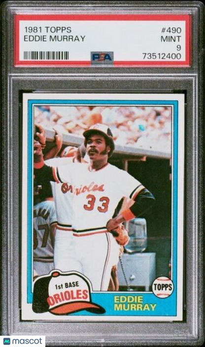 1981 Topps Eddie Murray Baseball Card #490 PSA 9 Mint