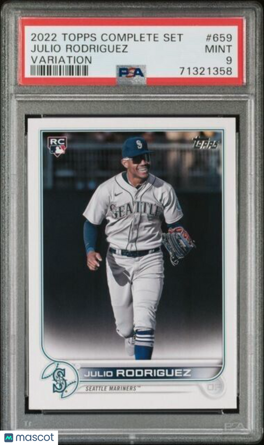 2022 Topps Complete Set Variation Julio Rodriguez Rookie Card #659 PSA 9