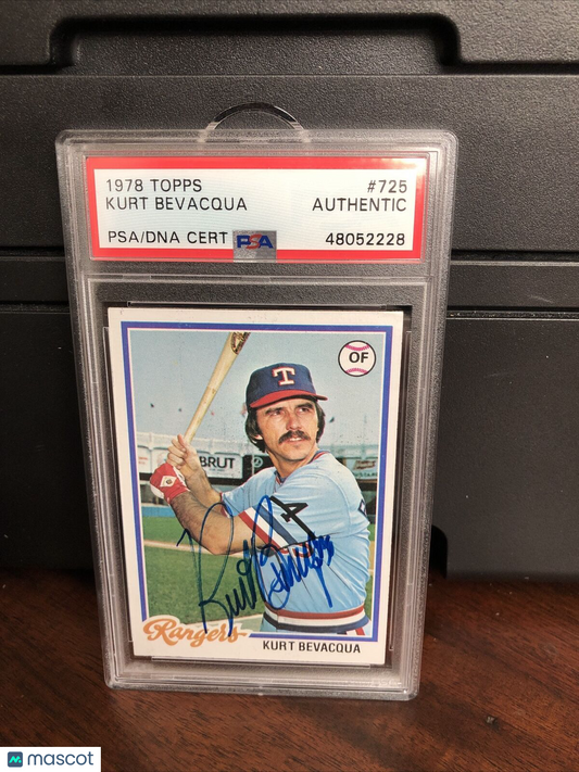 1978 Topps Kurt Bevacqua #725 Autograph PSA/DNA Authentic
