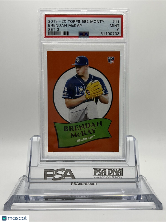 2020 Topps 582 Montgomery Club Set 3 Brendan McKay Rookie Card #11 PSA 9