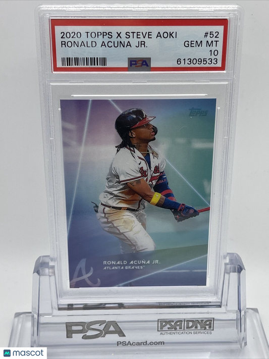 2020 Topps X Steve Aoki Ronald Acuña Jr. Baseball Card #52 PSA 10