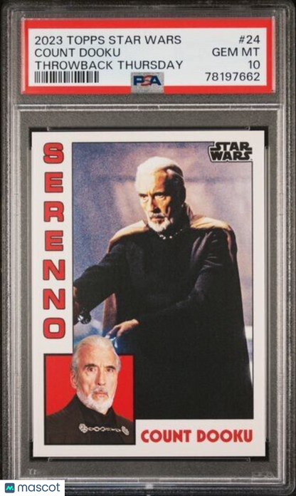 2023 Topps Star Wars Throwback Thursday Count Dooku Card #24 PSA 10 Gem Mint
