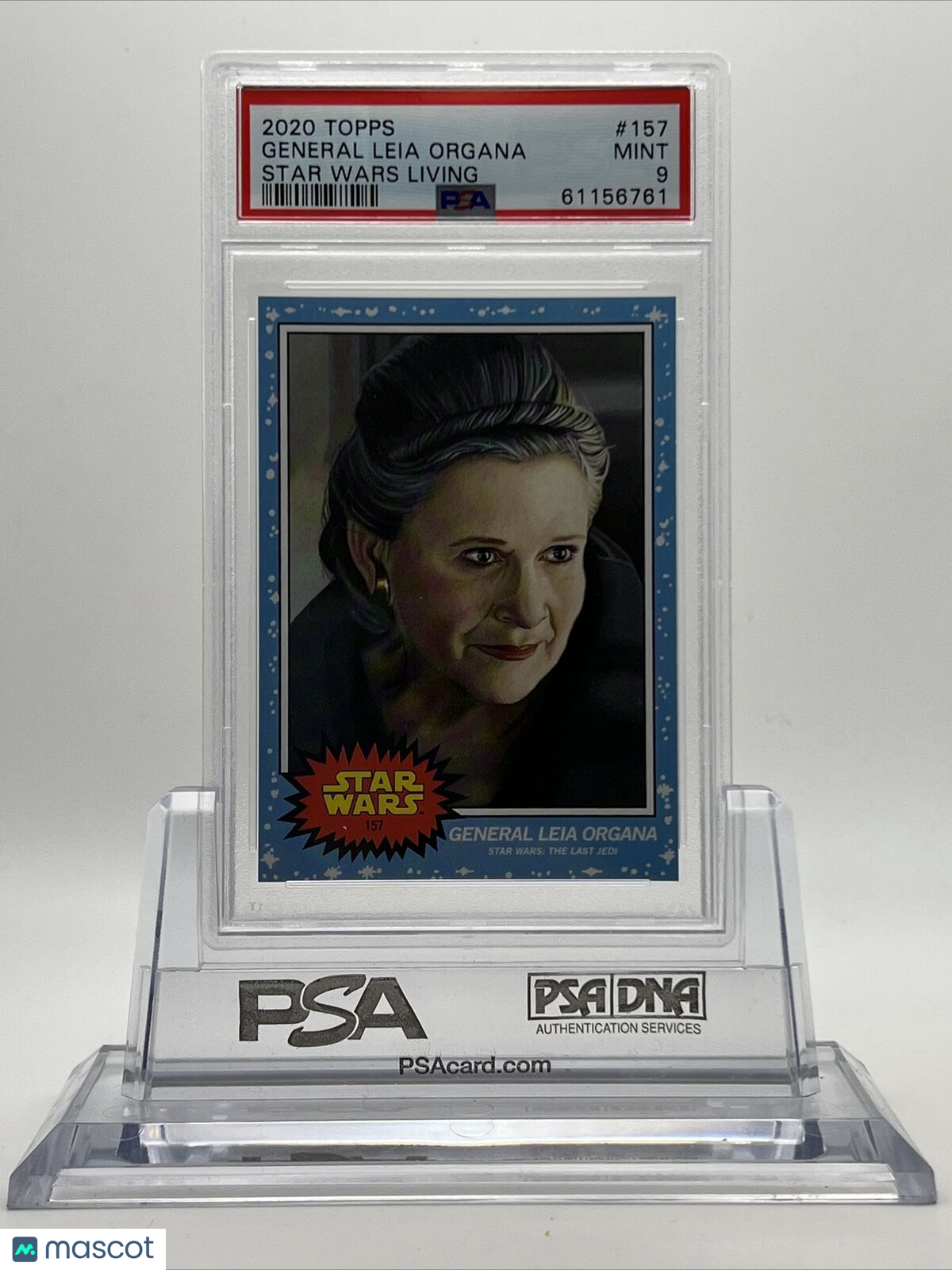 2020 Topps Star Wars Living Set General Leia Organa Card #157 PSA 9 Mint