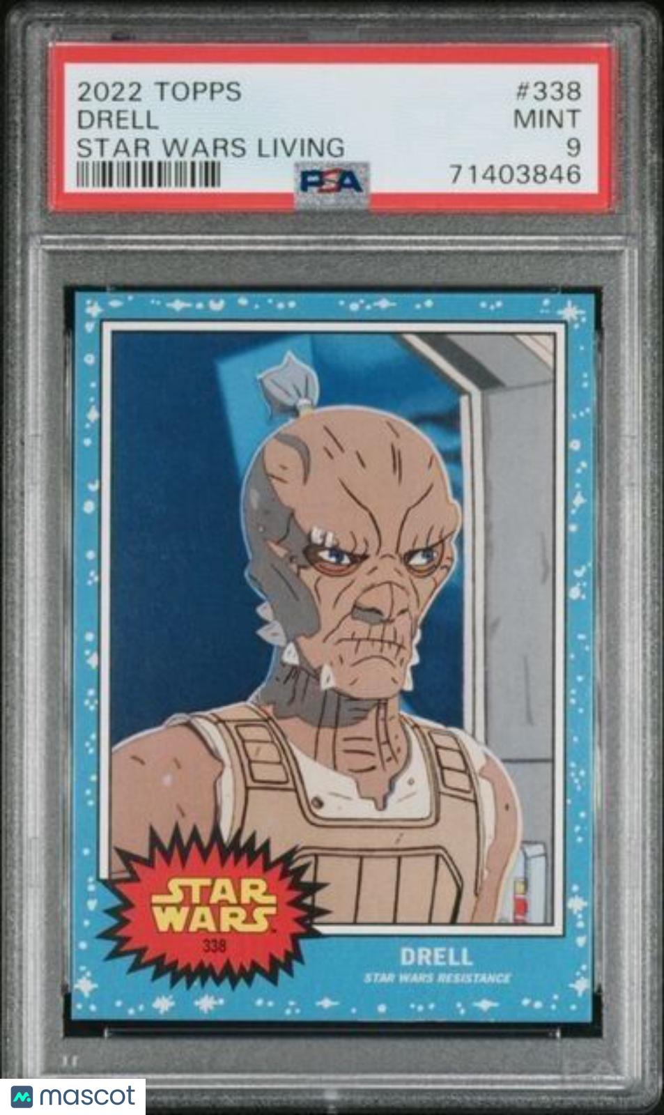 2022 Topps Star Wars Living Set Drell Card #338 PSA 9 Mint