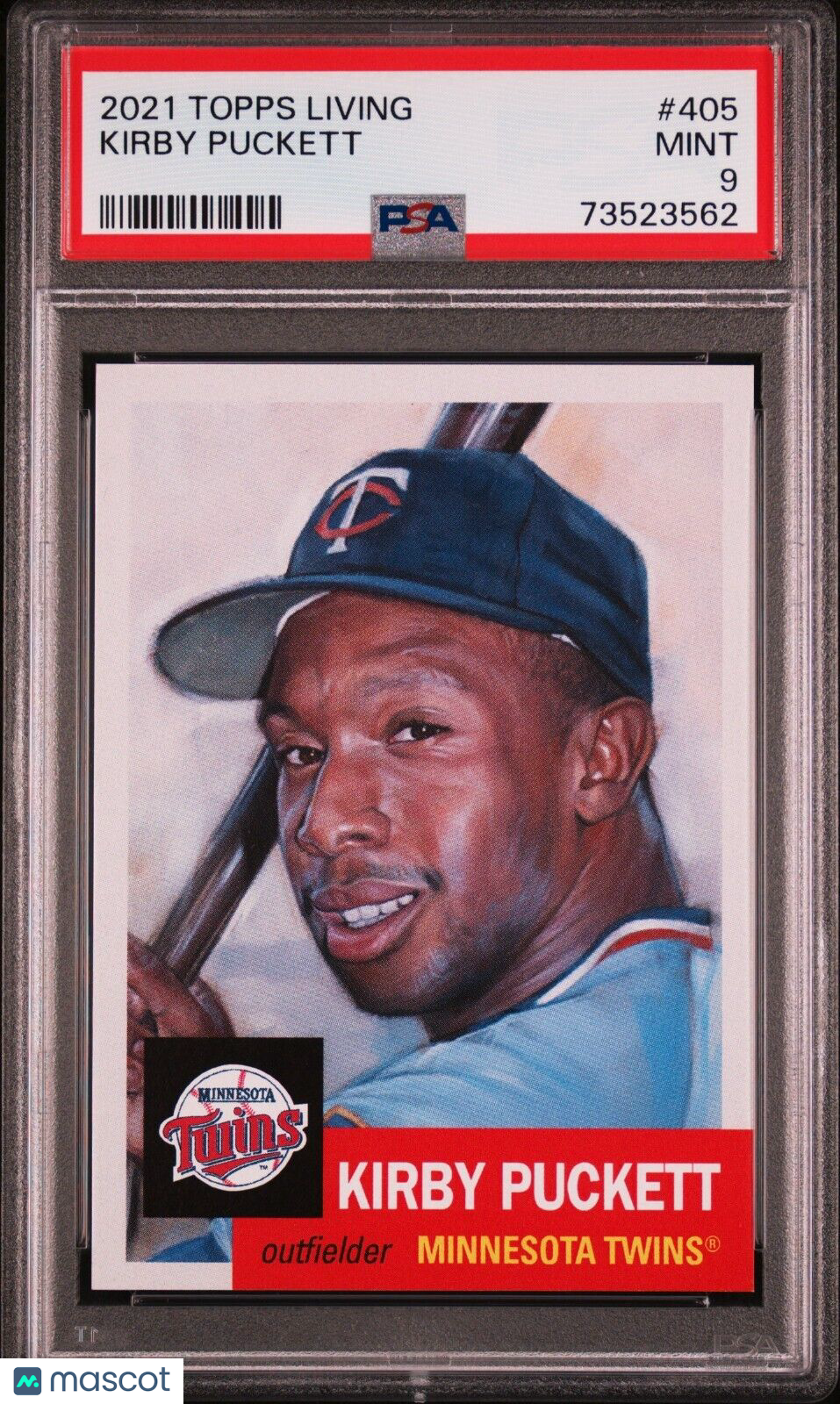 2021 Topps Living Set Kirby Puckett Baseball Card #405 PSA 9 Mint