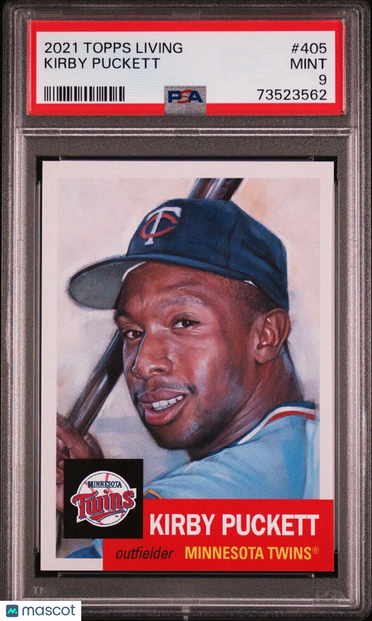 2021 Topps Living Set Kirby Puckett Baseball Card #405 PSA 9 Mint
