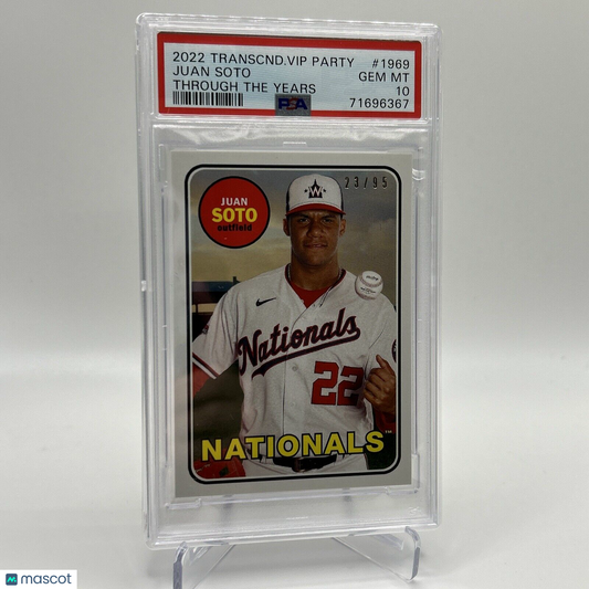 2022 Topps Transcendent VIP Party Juan Soto Baseball Card #1969 PSA 10 23/95
