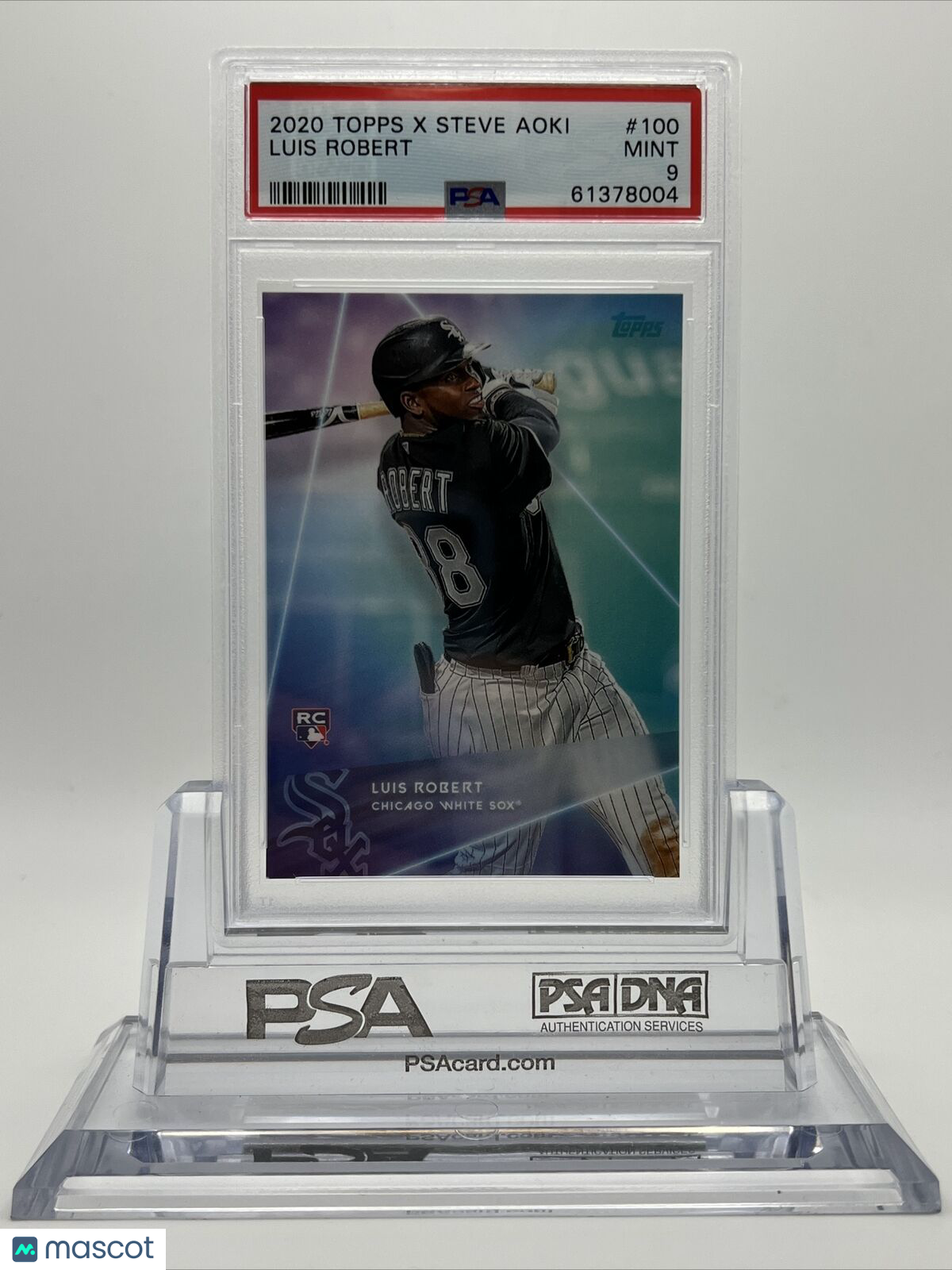 2020 Topps X Steve Aoki Luis Robert Rookie Baseball Card #100 PSA 9