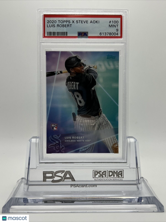 2020 Topps X Steve Aoki Luis Robert Rookie Baseball Card #100 PSA 9