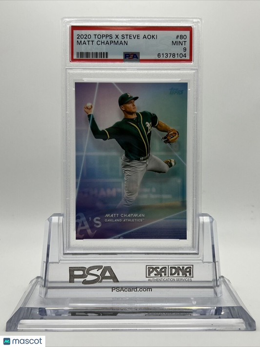 2020 Topps X Steve Aoki Matt Chapman Baseball Card #80 PSA 9