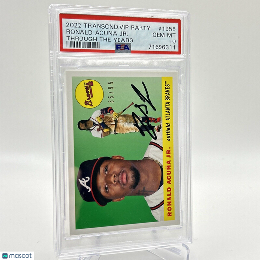 2022 Topps Transcendent VIP Party Ronald Acuna Jr. Card #1955 PSA 10 35/95