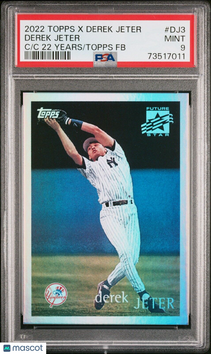 2022 Topps x Derek Jeter 22 Years of Topps FOILBOARD Derek Jeter Card #DJ3 PSA 9
