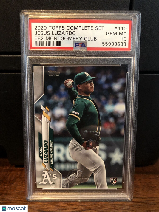 2020 Topps 582 Montgomery Club Set Jesus Luzardo Rookie Card #110 PSA 10