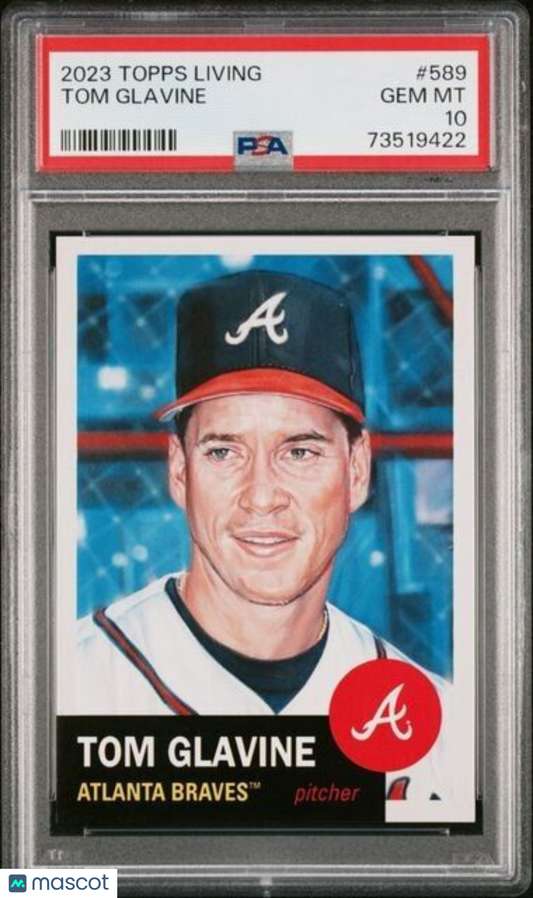 2023 Topps Living Set Tom Glavine Baseball Card #589 PSA 10 Gem Mint