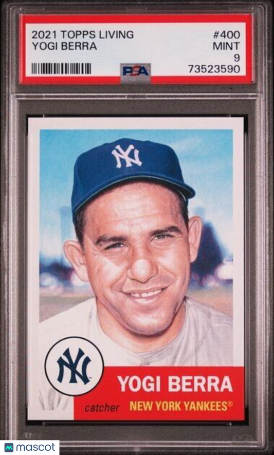 2021 Topps Living Set Yogi Berra Baseball Card #400 PSA 9 Mint