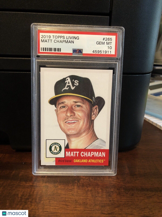 2019 Topps Living Set Matt Chapman Baseball Card #265 PSA 10 Gem Mint