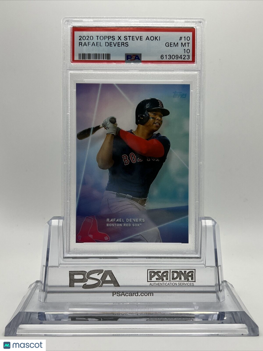 2020 Topps X Steve Aoki Rafael Devers Baseball Card #10 PSA 10