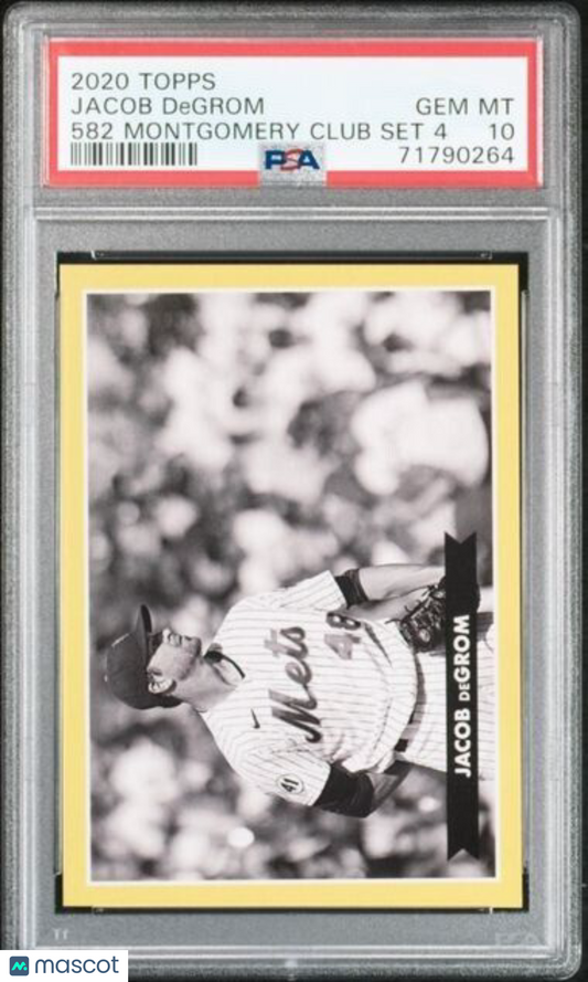 2020 Topps 582 Montgomery Club Set 4 Jacob DeGrom Baseball Card PSA 10