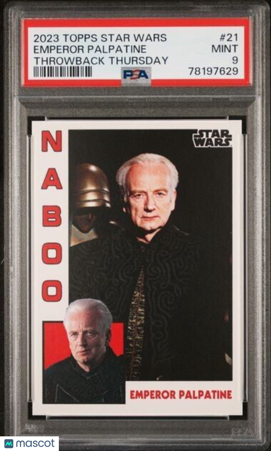 2023 Topps Star Wars Throwback Thursday Emperor Palpatine Card #21 PSA 9 Mint
