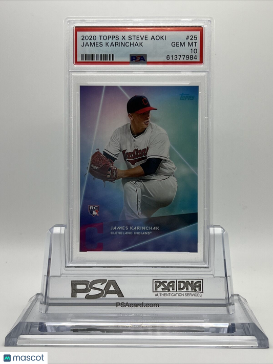 2020 Topps X Steve Aoki James Karinchak Rookie Baseball Card #25 PSA 10