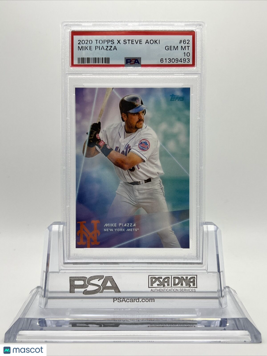 2020 Topps X Steve Aoki Mike Piazza Baseball Card #62 PSA 10
