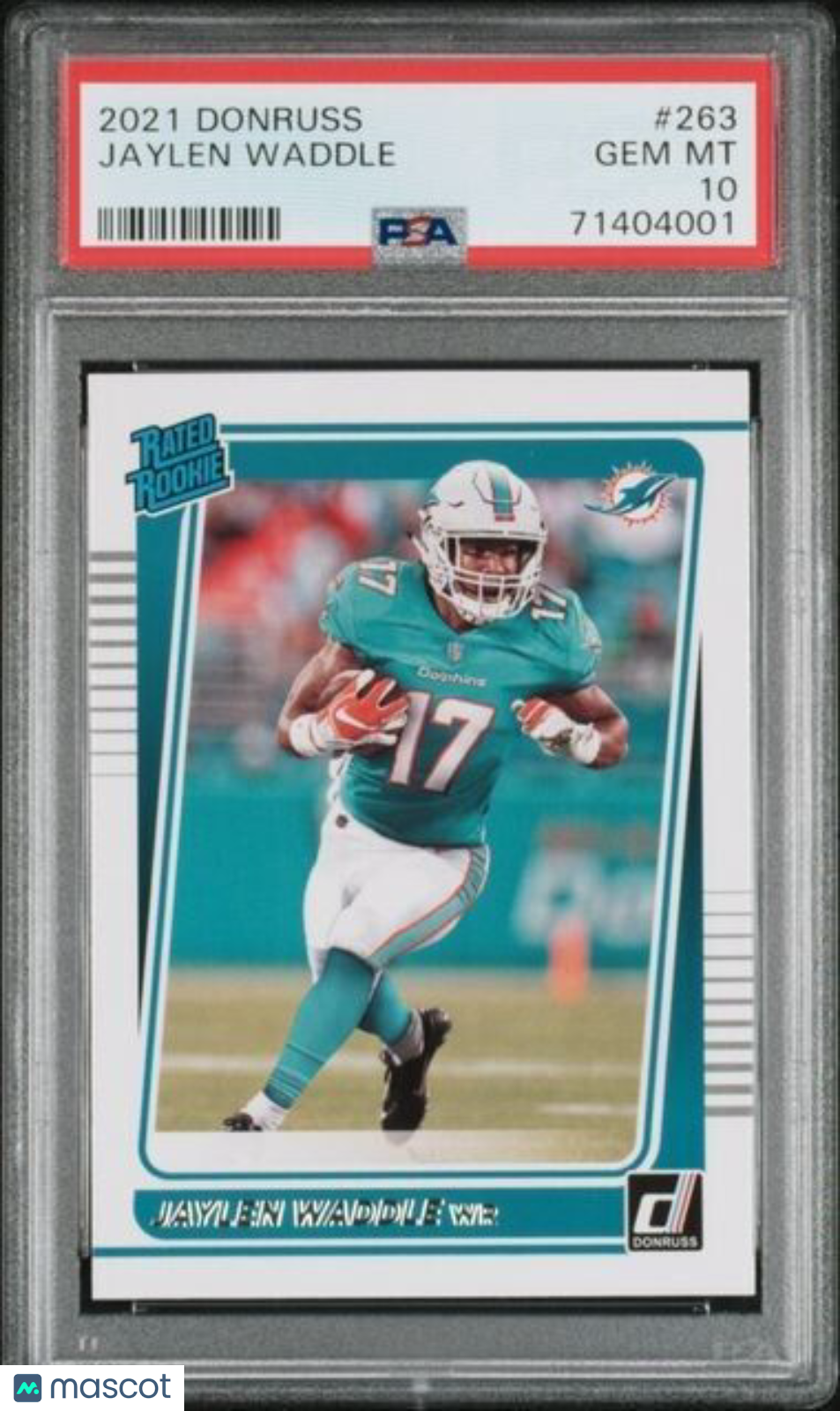 2021 Panini Donruss Jaylen Waddle Rookie Football Card #263 PSA 10 Gem Mint