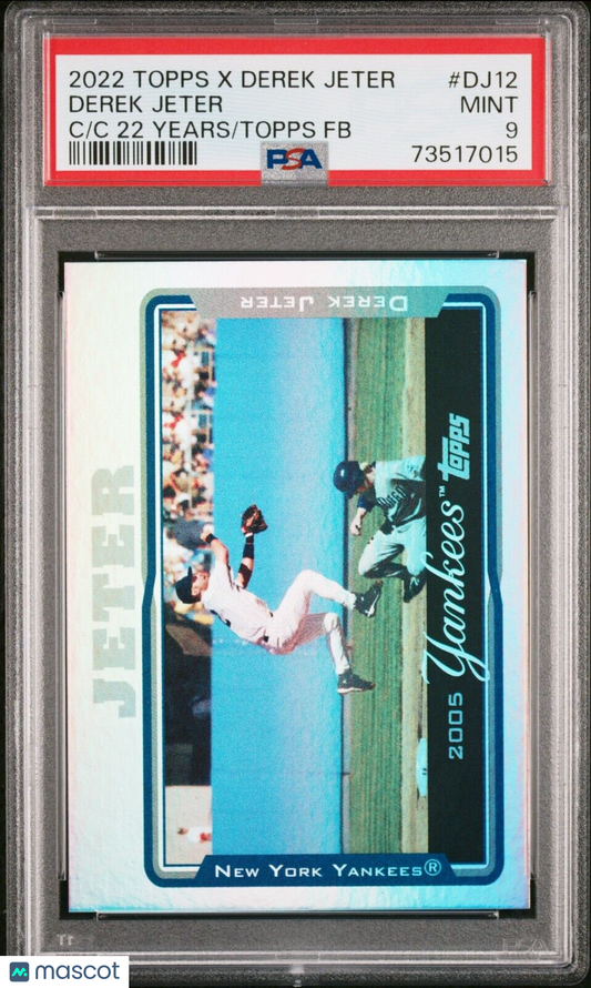 2022 Topps x Derek Jeter 22 Years of Topps FOILBOARD Derek Jeter Card DJ12 PSA 9