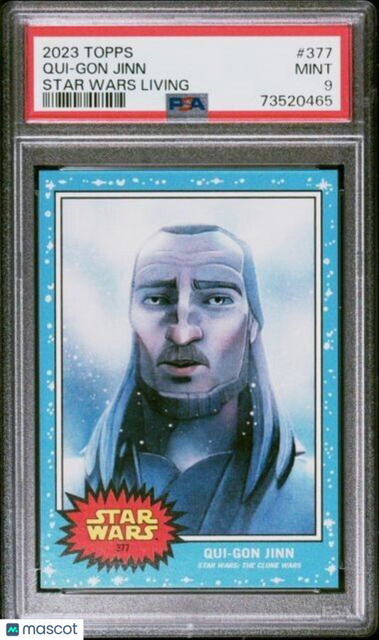 2023 Topps Star Wars Living Set Qui-Gon Jinn Card #377 PSA 9 Mint
