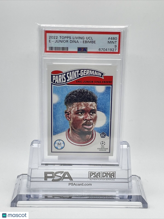 2022 Topps UEFA Living Set Eric-Junior Dina-Ebimbe Card #480 PSA 9 Mint