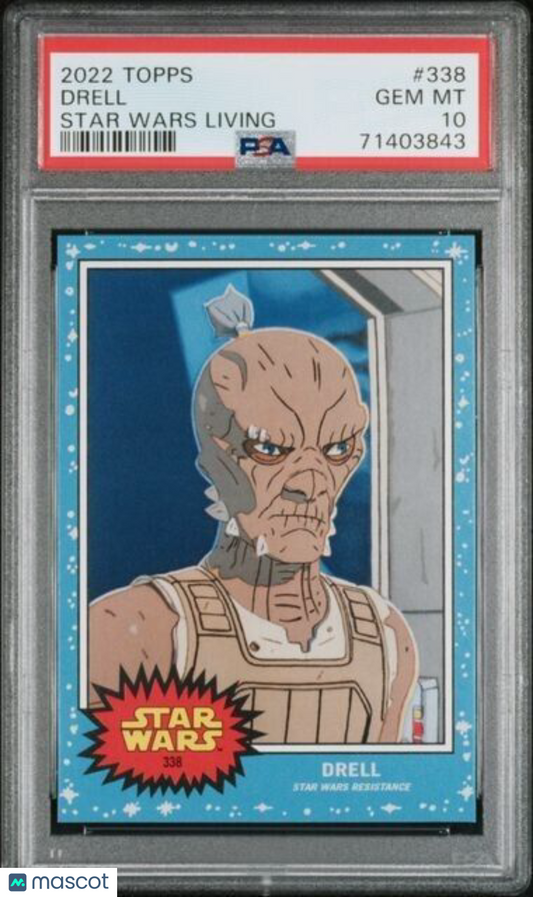 2022 Topps Star Wars Living Set Drell Card #338 PSA 10 Gem Mint