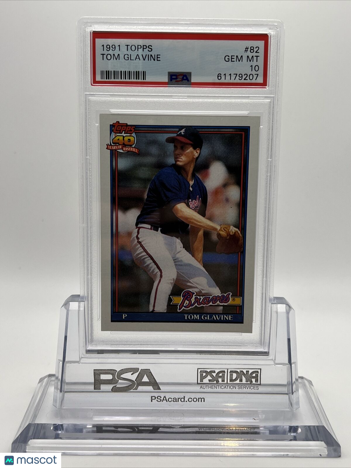 1991 Topps Tom Glavine Baseball Card #82 PSA 10