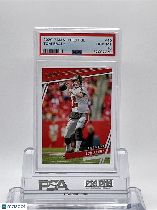 2020 Panini Prestige Tom Brady Football Card #40 PSA 10
