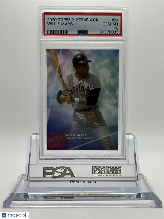 2020 Topps X Steve Aoki Willie Mays Baseball Card #94 PSA 10