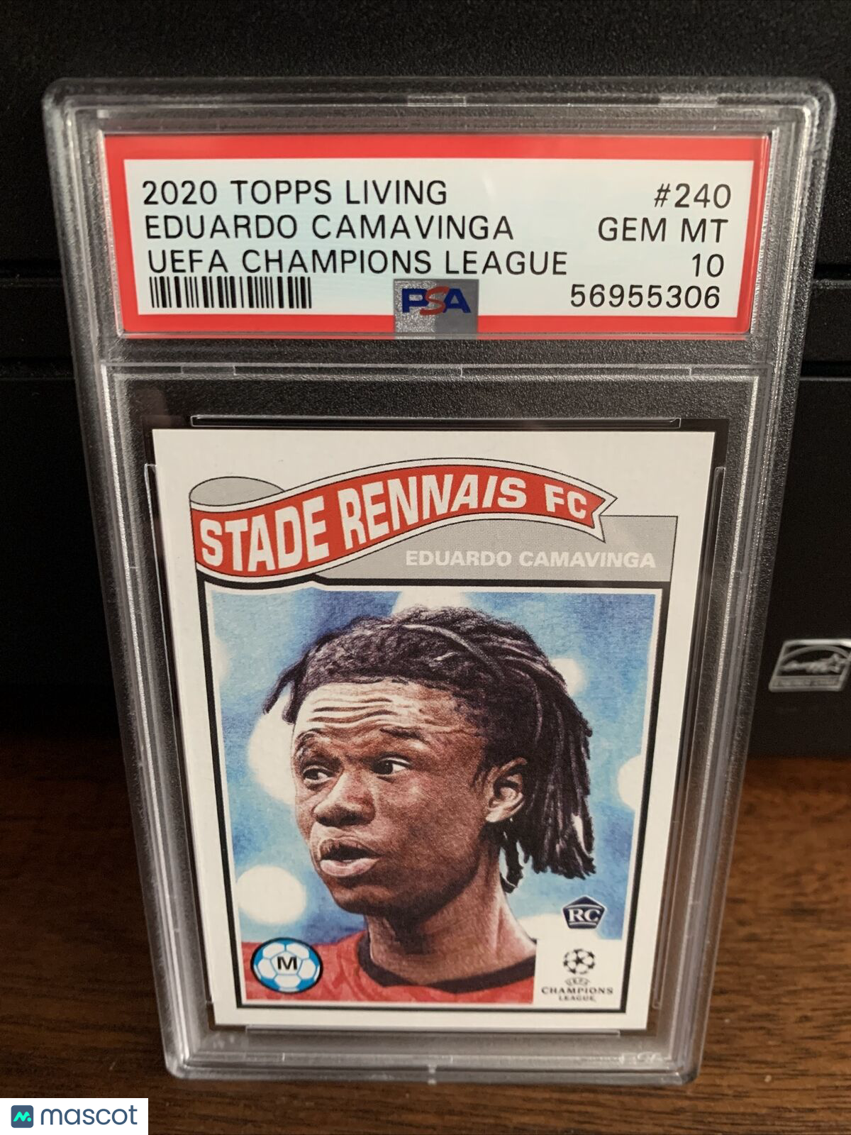2020 Topps Living Set Eduardo Camavinga Rookie Soccer Card #240 PSA 10 Gem Mint