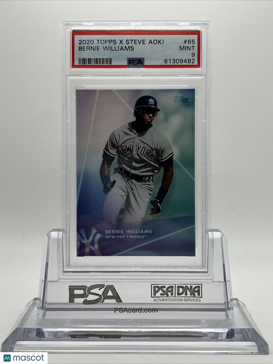 2020 Topps X Steve Aoki Bernie Williams Baseball Card #65 PSA 9