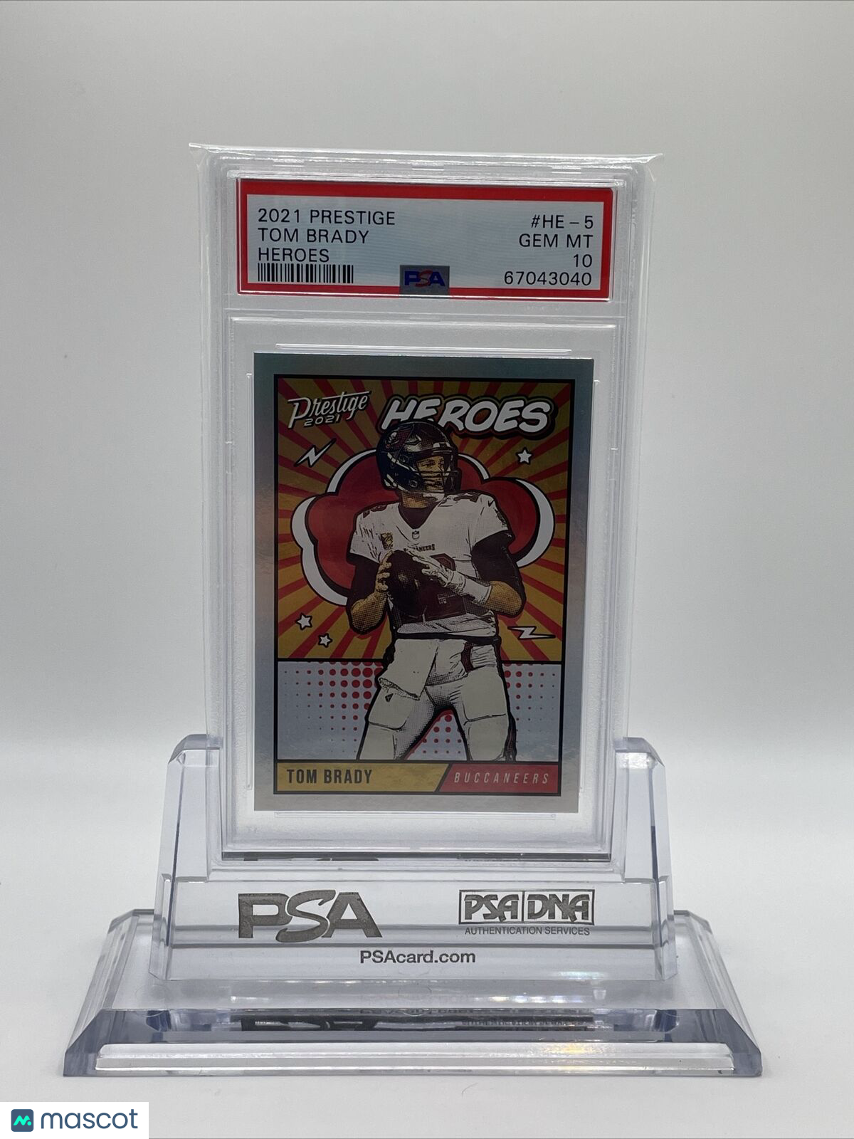 2021 Prestige HEROES Tom Brady Football Card #HE-5 PSA 10 Gem Mint