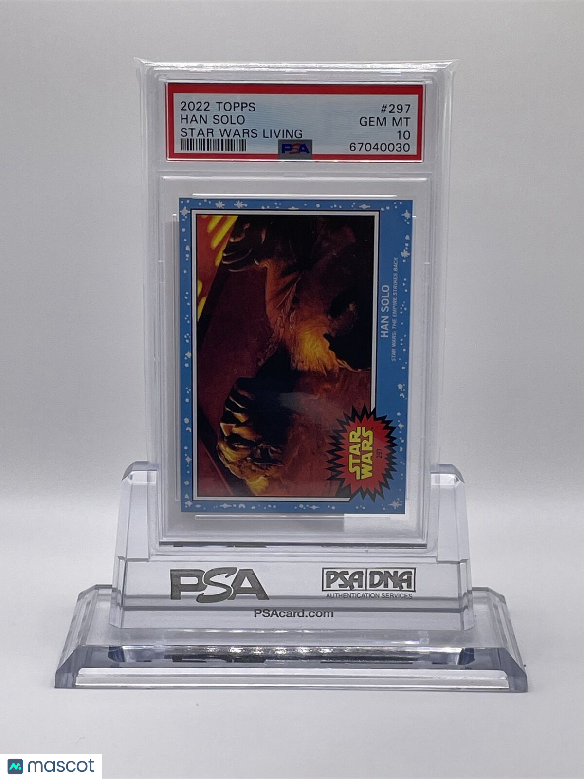 2022 Topps Star Wars Living Set Han Solo Card #297 PSA 10 Gem Mint