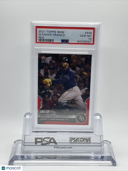 2021 Topps Now RED 4/10 Wander Franco Call-Up Baseball Card #946 PSA 10