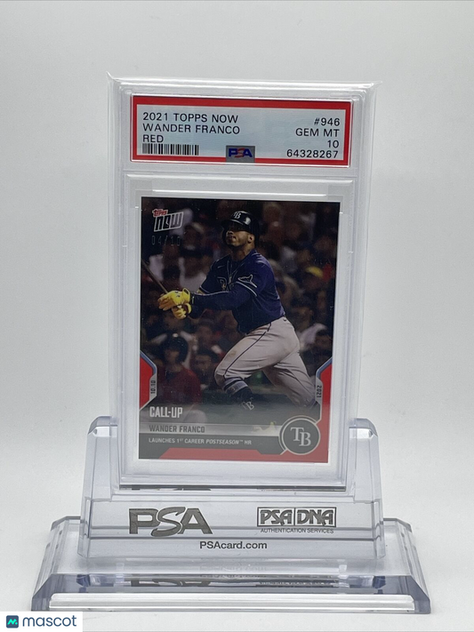2021 Topps Now RED 4/10 Wander Franco Call-Up Baseball Card #946 PSA 10