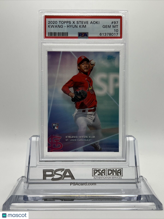 2020 Topps X Steve Aoki Kwang-Hyun Kim Rookie Baseball Card #97 PSA 10