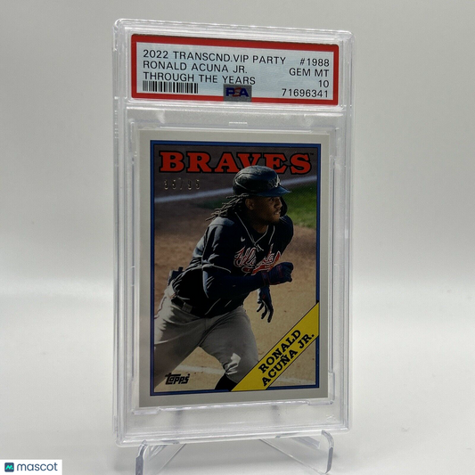 2022 Topps Transcendent VIP Party Ronald Acuna Jr. Card #1988 PSA 10 35/95